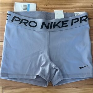 Nike Pro Light Gray Performance Shorts